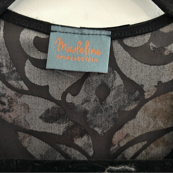 Madeline Sparklestein Floral Burnout Velvet Cardigan Kimono Small Witchy Fall - Picture 3 of 13